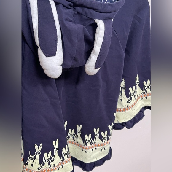 Cat Blossoming Japanese Kawaii Rabbit Ear Hooded Loose Poncho Girls - Picture 2 of 8